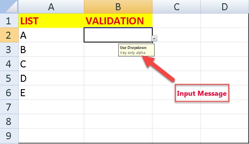 Data Validation List