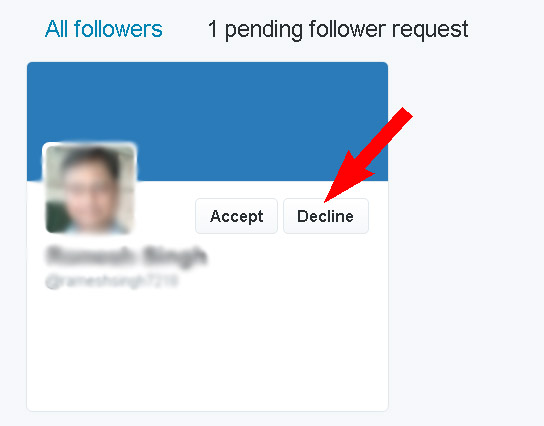 twitter follow request