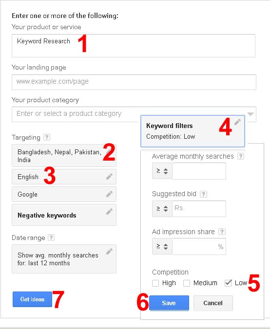 Google Keyword Planner Tool