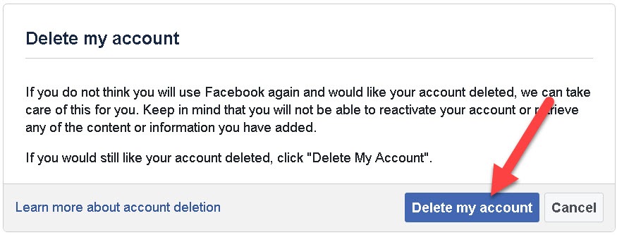 Facebook Account Delete