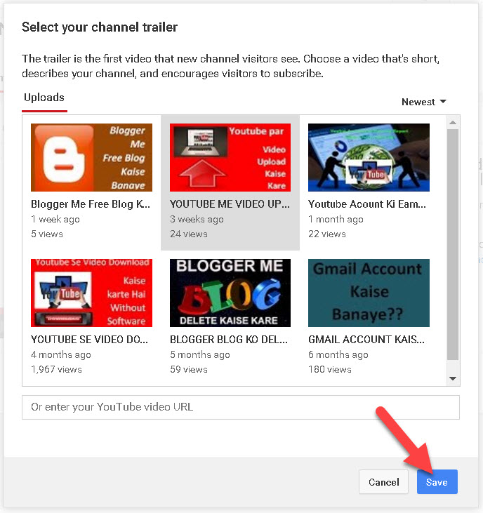 Youtube Channel Me Video Trailer Kaise Add Kare