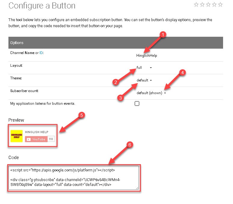 Youtube Subscribe Button