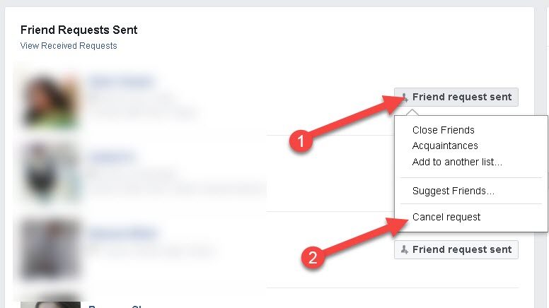 Facebook Sent Friend Requests