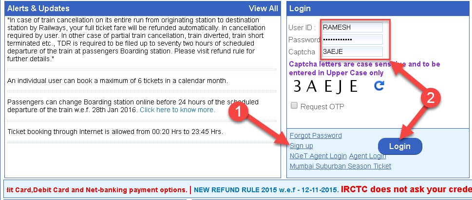 IRCTC Tatkal