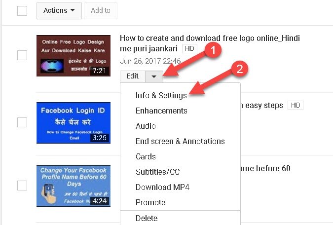 End Screen Annotations