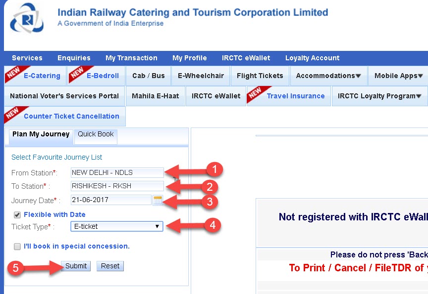 IRCTC Tatkal
