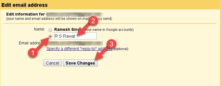 Gmail User Id Change