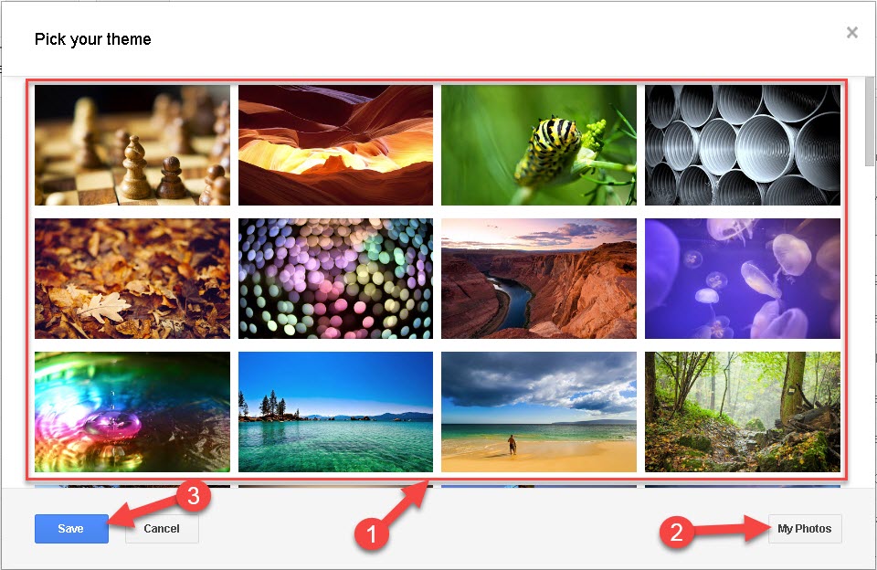 Gmail Background Themes