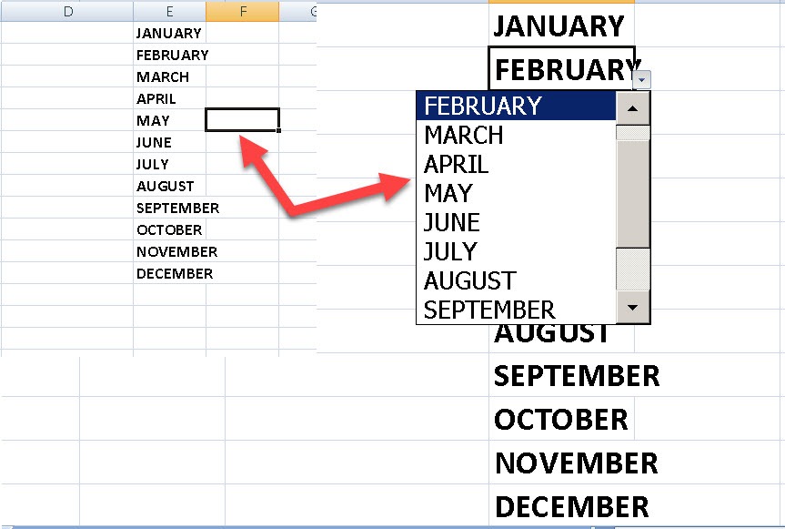 Dropdown List Font Size