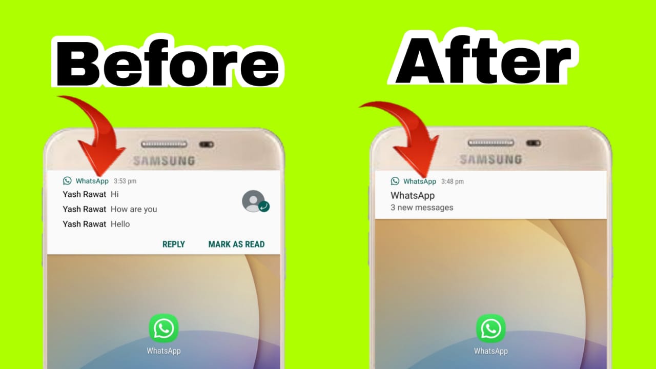 comment cacher notification whatsapp