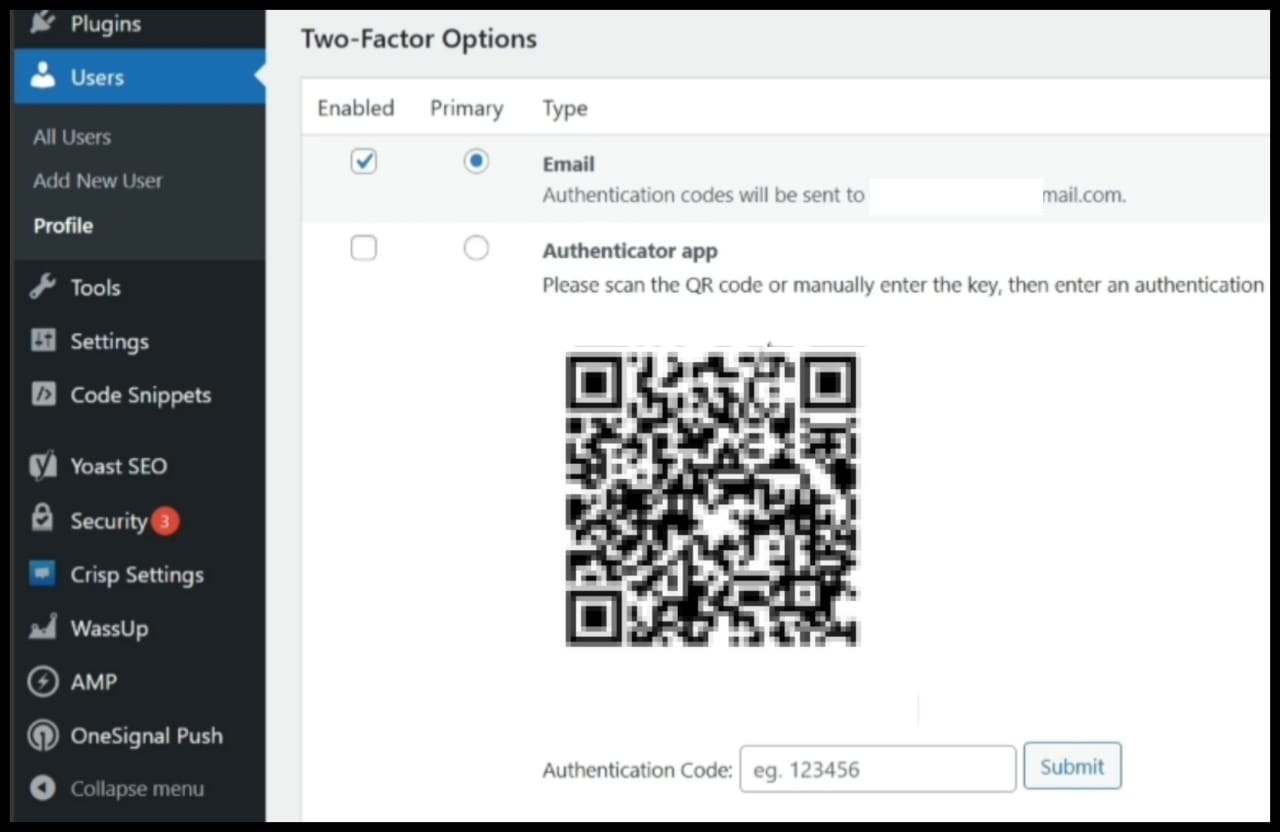 two factor authentication